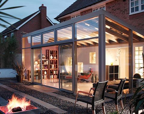 modern glass conservatory extension